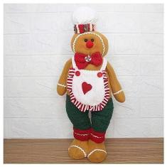 Imagem de Decoração Boneco Natal Biscoito Ginger Cozinheiro 46cm