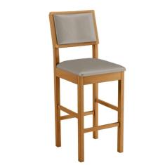 Imagem de Banqueta Jade 04 Madeira Maciça Jcm Veludo Cinza