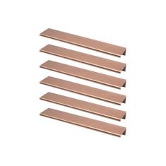 Imagem de Puxadores para Móveis Slim Alumínio 128mm Proteção Antiviral Conjunto de 6 (Cobre Fosco)