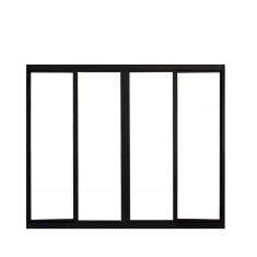 Imagem de Janela 4 Folhas De Correr s/ Grade 1.00 X 1.20 Alumínio Preto Linha Modular - Hale