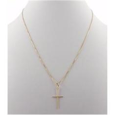 Imagem de Corrente Veneziana 45cm Pingente Crucifixo Ouro 18k