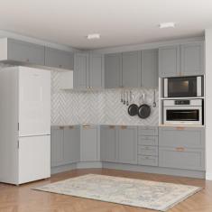 Imagem de Cozinha Modulada 8 Peças Sem Tampo 4 Aéreos 3 Balcões E Torre Quente A