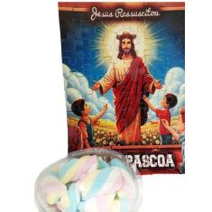Imagem de Presente Páscoa Marshmallow Colorido + Quebra-Cabeça Jesus - Coleção T