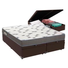 Imagem de Cama Box Queen Com Bau Ortobom D33 Light Marrom