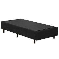 Imagem de Cama Box Solteiro Suede Sereneprime Preto 88X188x40