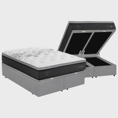 Imagem de Cama Box Baú King + Colchão Herval C1629 Molas Ensacadas 193x203x76