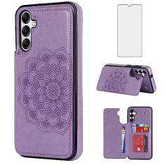 Imagem de Asuwish Capa de telefone para Samsung Galaxy A54 5G com protetor de tela de vidro temperado e carteira de couro flip suporte suporte para cartão de crédito acessórios de celular A 54 54A SM A546U 2023