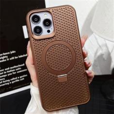Imagem de Para iphone 15 14 13 12 11 pro plus max suporte de dissipação de calor magnético caso capa dura respirável, gd, para iphone 14