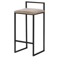 Imagem de Banqueta Decorativa Jasmine Base  Suede Cappuccino - Gran Belo