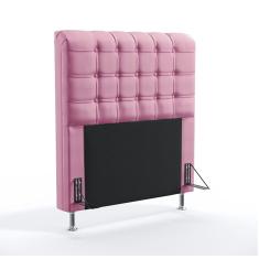 Imagem de Cabeceira Estofada Para Cama Box Dama 90 Para Cama de Solteiro Suede Rosê Aradecor
