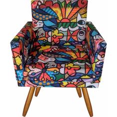 Imagem de Poltrona Nina Decorativa Escritório E Recepção Romero Brito