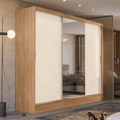 Imagem de Guarda Roupa Casal 3 Portas Plata Demóbile Amendola Touch/off White