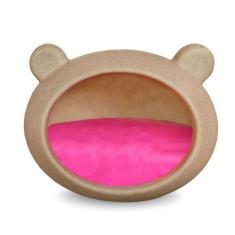 Imagem de Casa Cachorro E Gato Bege Almofada Dupla Face Rosa/Bege P - Foster Pla