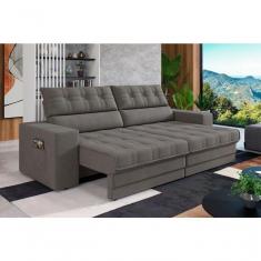 Imagem de Sofá Omega Plus 2,00m Retrátil/reclinável Suede Cinza - Xflex
