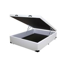 Imagem de Base Box Baú Blindado Viúva AColchoes Sintético Branco 49x128x188