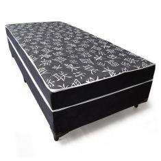 Imagem de Cama Box Solteiro 88x188x53 Preta - D10 Plus