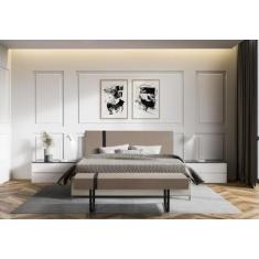 Imagem de Recamier Banco Divã 150cm Industrial Para Quarto Sala Luxo - Mobigu, B