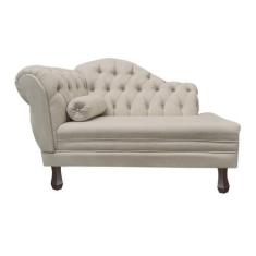 Imagem de Recamier Sofá Direito Larissa 120cm Sala Corano Bege - Incasa Decor -