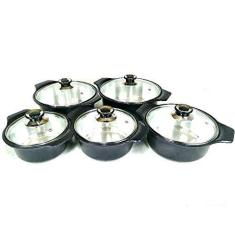 Imagem de Jogo de Caçarola Alumínio Fundido Violeta 5 Peças