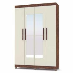 Imagem de Guarda Roupa Solteiro 4 Portas Com Espelho Palmas 1005991 Imbuia Champ