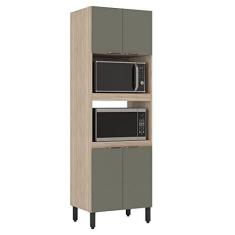 Imagem de Armário Paneleiro Firenze Duplo Forno Avena Menta - Demóbile