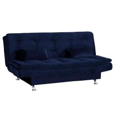 Imagem de Sofá-Cama 2 Lugares Salomé Veludo Azul Marinho