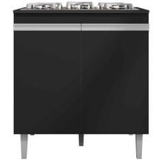 Imagem de Balcão Para Cooktop Adriana 2 Portas Com Tampo Preto