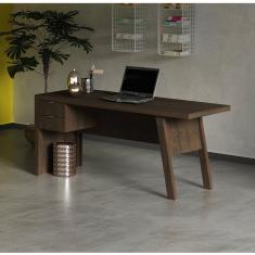 Imagem de Mesa de Escritório 1,63m com 2 Gavetas Tecno Mobili - Rústico