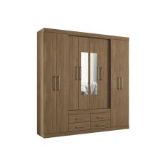 Imagem de Guarda Roupa Casal 8 Portas E 4 Gavetas C- Espelho Jatoba