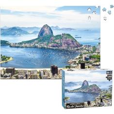 Imagem de Quebra Cabeça Rio De Janeiro Com 1000 Peças Jogo Pedagógico - Pais e Filhos