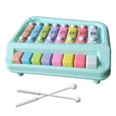 Imagem de Piano Xilofone Musical Infantil Com Baquetas Polibrinq, Verde