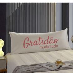 Imagem de Travesseiro De Corpo Body Pillow Natural 40x130cm Gratidão Rosa - FAST
