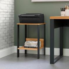 Imagem de Mesa Auxiliar Escritório Linha Industrial 100% Mdf - Pradel E, Freijó 