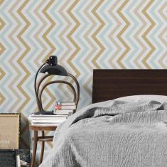 Imagem de Papel de Parede Adesivo Chevron N02186 Rolo de 0,58x3,00M