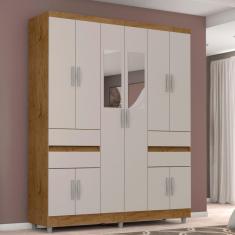 Imagem de Guarda Roupa Casal com Espelho 10 Portas 4 Gavetas 2230 Araplac