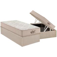 Imagem de Cama Box Baú Solteiro: Ag65 Hr Gel Compact Force Extreme Double Face + Base Crc Suede Clean