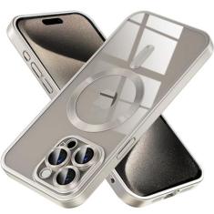 Imagem de miyonsin Capa para iPhone 14 Pro, capa de telefone magnética transparente com MagSafe [proteção contra quedas de grau militar], capa protetora fina à prova de choque, capa de lente de câmera para