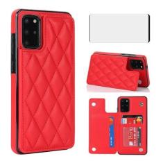 Imagem de Asuwish Capa de telefone para Samsung Galaxy S20 Plus S20+ 5G capa carteira com protetor de tela de vidro temperado e suporte de cartão RFID de couro com suporte celular S20+5G S20plus 20S + S2O S 20