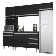Imagem de Cozinha Modulada 5 Peças 241 cm Andreia Preto REAJL
