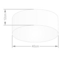 Imagem de Plafon Cilíndrico Md-3005 Cúpula em Tecido 40x12cm Laranja - Bivolt