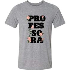 Imagem de Camiseta Professora Flores Escola Ensinar Profissão Educar