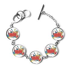Imagem de DIYthinker Pulseira de guitarra com estampa de festival de música, pulseira com pingente de corrente