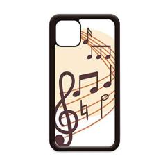Imagem de Capa curva de notas musicais para iPhone 12 Pro Max para Apple Mini Mobile Case Shell