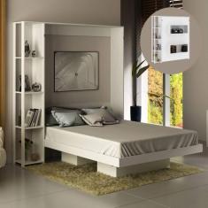 Imagem de Cama Articulada de Casal com 4 Prateleiras e 2 Nichos CM8014 Branca Te