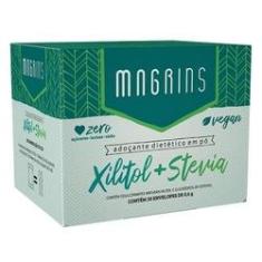 Imagem de Adoçante Xilitol Com Stevia Magrins Sachê 0,6g Caixa 50 Unidades