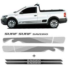 Imagem de Kit Faixa Grafite Saveiro Surf 2015/2016 + Soleira Protetora