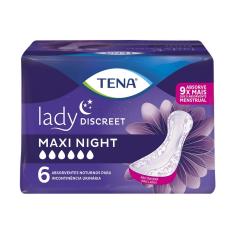 Imagem de Absorvente Noturno Tena Lady Discreet Maxi Night Incontinência Urinária com 6 unidades 6 Unidades