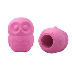 Imagem de Mordedor Recheável Super Resistente Corujinha Rosa Tamanho P para Cães