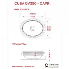 Imagem de Kit Cuba OV39 com Válvula Click Botão 1 Polegada B Compace 