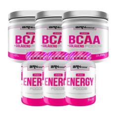 Imagem de Kit - 3X Pink Bcaa Com Colágeno 250G+ 3X Pink Energy 60 - Brn Foods